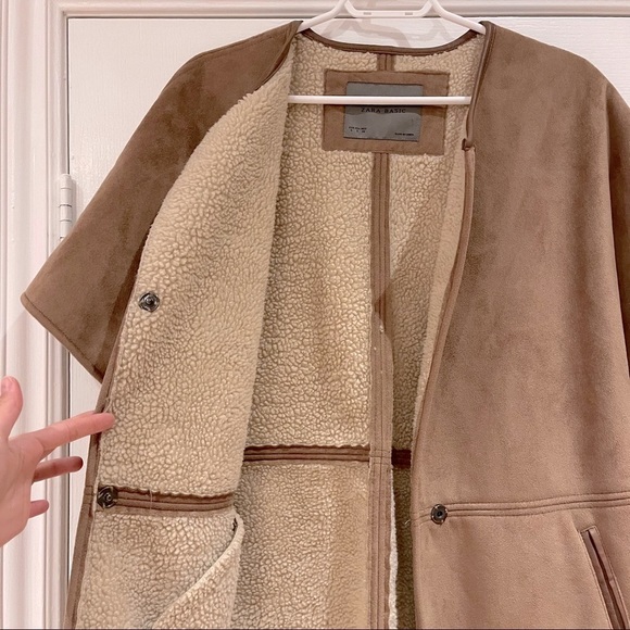 ZARA SUEDE OVERCOAT - Picture 2 of 4